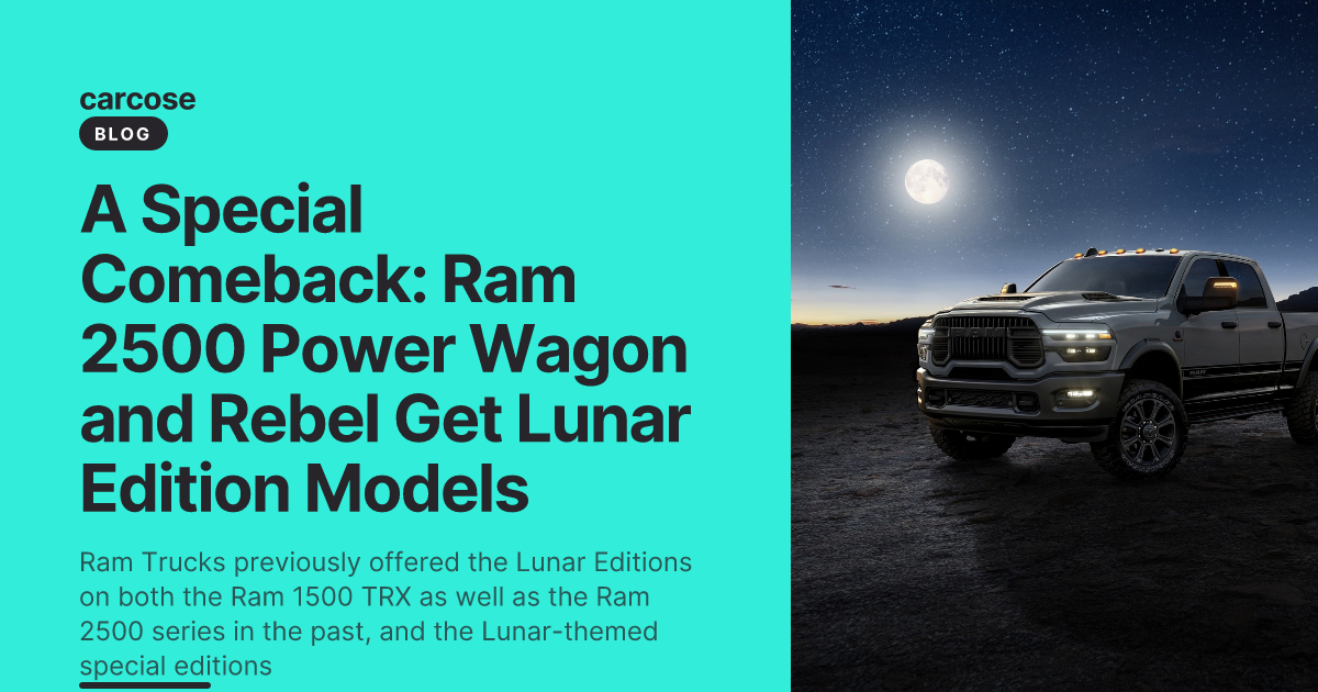 A Special Comeback: Ram 2500 Power Wagon and Rebel Get Lunar Edition Models