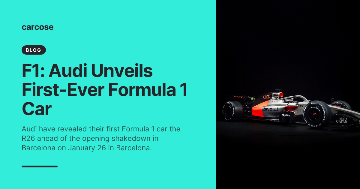 F1: Audi Unveils First-Ever Formula 1 Car
