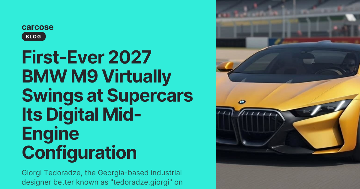 First-Ever 2027 BMW M9 Virtually Swings at Supercars Its Digital Mid ...
