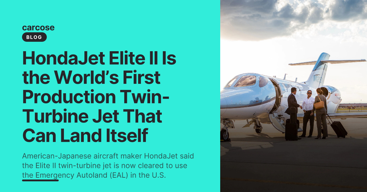 HondaJet Elite II Is the World’s First Production Twin-Turbine Jet That ...